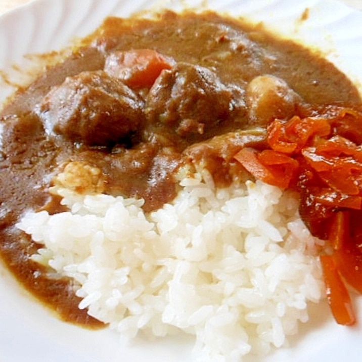 牛肉丸めて ビーフカレー レシピ 作り方 By アルプスの乙女 楽天レシピ